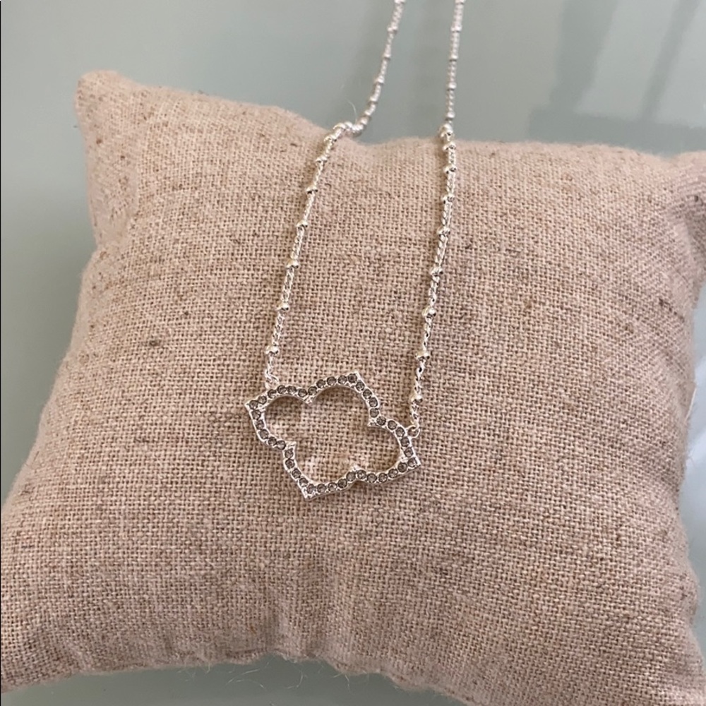 Silver never worn diamond necklace